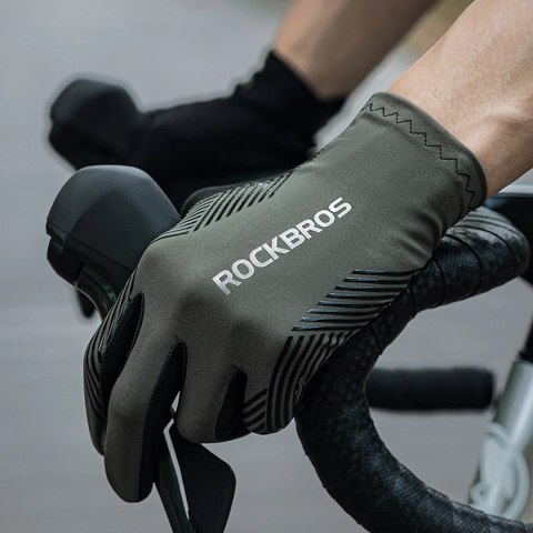 Rękawiczki rowerowe Rockbros wiosna/lato/jesień, pełne, rozmiar: XL - zielone Rękawiczki rowerowe Rockbros wiosna/lato/jesień, pełne, rozmiar: XL - zielone