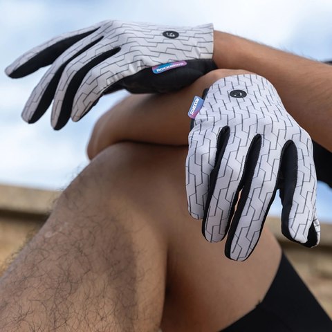 Rękawiczki sportowe Rockbros pełne wiosenno-letnie rozmiar M - biało-czarne Rękawiczki sportowe Rockbros pełne wiosenno-letnie rozmiar M - biało-czarne