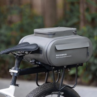 Sakwa rowerowa Rockbros wodoodporna, na bagażnik, pojemność 14l - szara