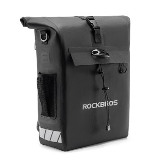 Sakwa rowerowa Rockbros z funkcją plecaka, wodoodporna, z zaczepem na kask 18l - czarna