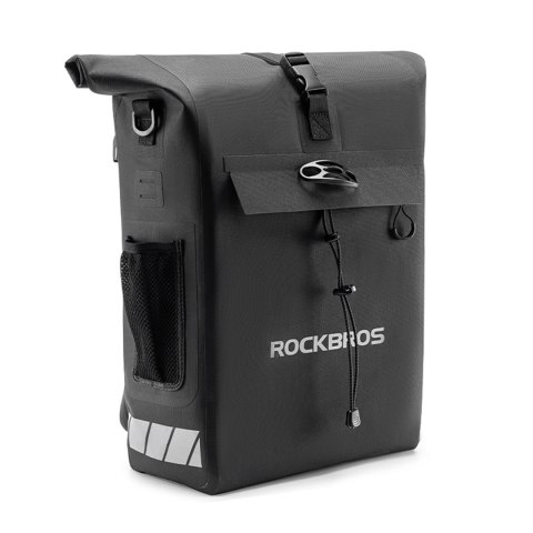 Sakwa rowerowa Rockbros z funkcją plecaka, wodoodporna, z zaczepem na kask 18l - czarna