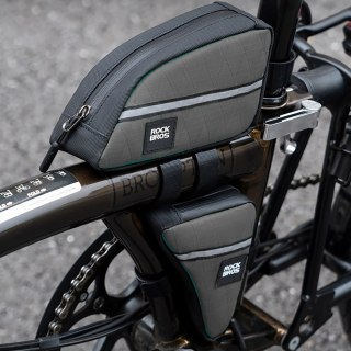 Torba trójkątna Rockbros na ramę rowerową 0,8l - brązowa