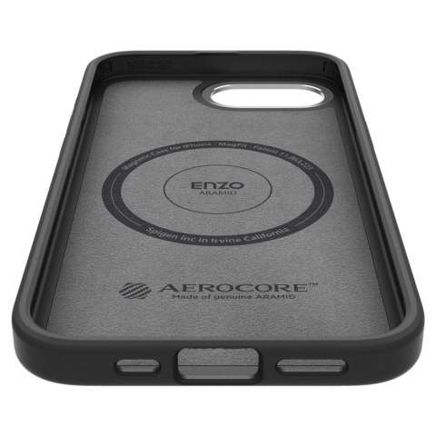 Etui Spigen Enzo Aramid MagSafe na iPhone 16e - czarne