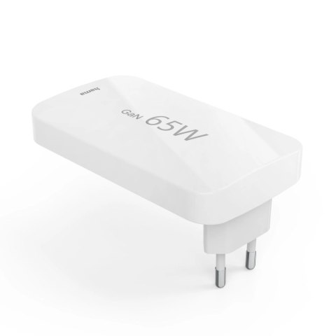 Ładowarka Hama GaN 65W 2x USB-C 1x USB-A składana - biała