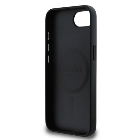 Etui Guess PU 4G Peony z MagSafe na iPhone 16e - czarne