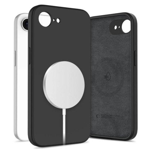Etui Tech-Protect Liquid Silicone MagSafe na iPhone 16e - czarne Etui Tech-Protect Liquid Silicone MagSafe na iPhone 16e - czarne
