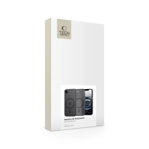 Etui Tech-Protect MagSlim MagSafe na iPhone 16e - czarny mat Etui Tech-Protect MagSlim MagSafe na iPhone 16e - czarny mat