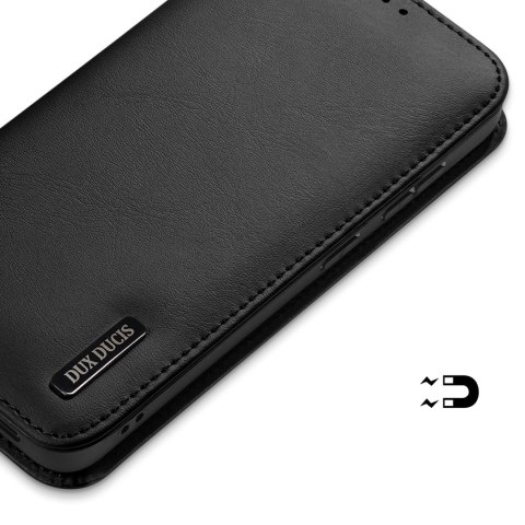 Etui Dux Ducis Hivo na Samsung Galaxy S25 Edge z klapką i ochroną RFID - czarne