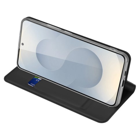 Etui Dux Ducis Skin Pro na Samsung Galaxy S25 Edge z klapką i miejscem na kartę - czarne Etui Dux Ducis Skin Pro na Samsung Galaxy S25 Edge z klapką i miejscem na kartę - czarne