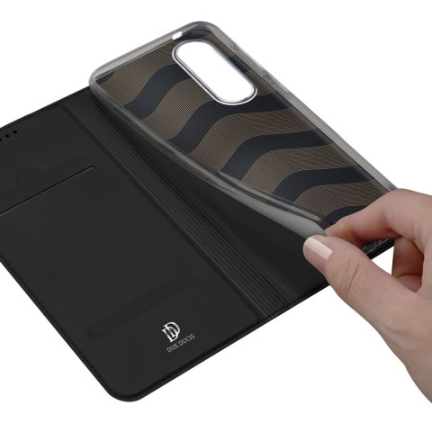 Etui Dux Ducis Skin Pro na Samsung Galaxy S25 Edge z klapką i miejscem na kartę - czarne Etui Dux Ducis Skin Pro na Samsung Galaxy S25 Edge z klapką i miejscem na kartę - czarne