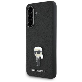 Etui Karl Lagerfeld Fixed Glitter Ikonik Logo Metal Pin na Samsung Galaxy A36 - czarne