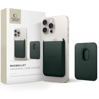 Etui Tech-Protect MagWallet Magsafe z uniwersalnym magnetycznym etui na karty lub dokumenty - zielone