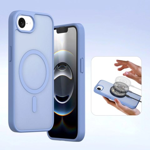 Etui skórzane Dux Ducis Lawa na iPhone 16e z odłączanym portfelem magnetycznym - błękitne Etui skórzane Dux Ducis Lawa na iPhone 16e z odłączanym portfelem magnetycznym - błękitne