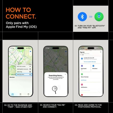 Lokalizator Spigen TagMe - czarny Lokalizator Spigen TagMe - czarny