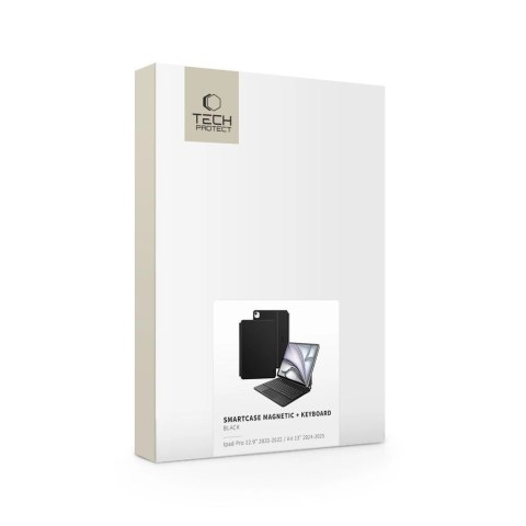 Etui Tech-Protect Smartcase Magnetic z klawiaturą na iPad Pro 12.9" 2020 / 2021 / 2022 / iPad Air 13" 2024 / 2025 - czarne