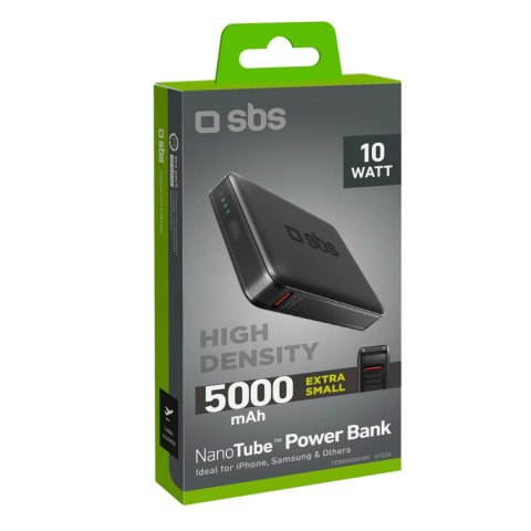 Powerbank SBS NanoTube 5000 mAh High-Density - czarny Powerbank SBS NanoTube 5000 mAh High-Density - czarny