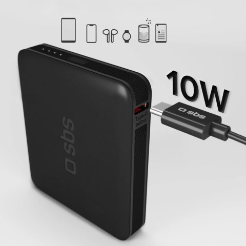 Powerbank SBS NanoTube 5000 mAh High-Density - czarny Powerbank SBS NanoTube 5000 mAh High-Density - czarny