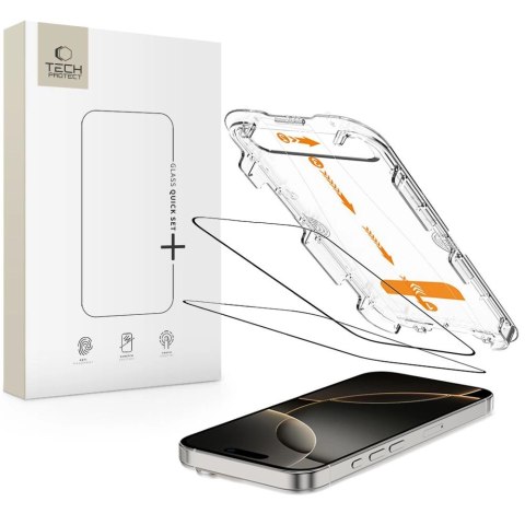 Szkło hartowane Tech-Protect Quick Set+ 2-pack na iPhone 16 Pro Max Szkło hartowane Tech-Protect Quick Set+ 2-pack na iPhone 16 Pro Max