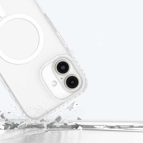 Etui silikonowe AMAZINGTHING Titan Pro Mag Case z pierścieniem magnetycznym do iPhone 16 Plus - przezroczyste