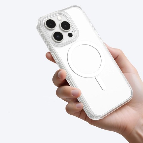 Etui silikonowe AMAZINGTHING Titan Pro Mag Case z pierścieniem magnetycznym do iPhone 16 Pro Max - przezroczyste