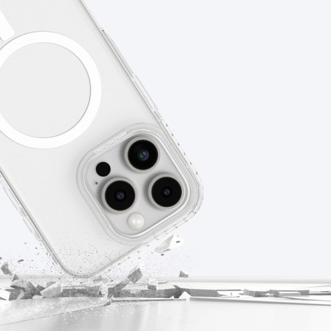 Etui silikonowe AMAZINGTHING Titan Pro Mag Case z pierścieniem magnetycznym do iPhone 16 Pro Max - przezroczyste