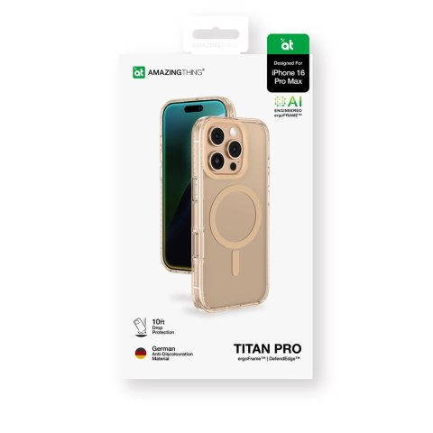 Etui silikonowe AMAZINGTHING Titan Pro Mag Case z pierścieniem magnetycznym do iPhone 16 Pro Max - różowe złoto Etui silikonowe AMAZINGTHING Titan Pro Mag Case z pierścieniem magnetycznym do iPhone 16 Pro Max - różowe złoto