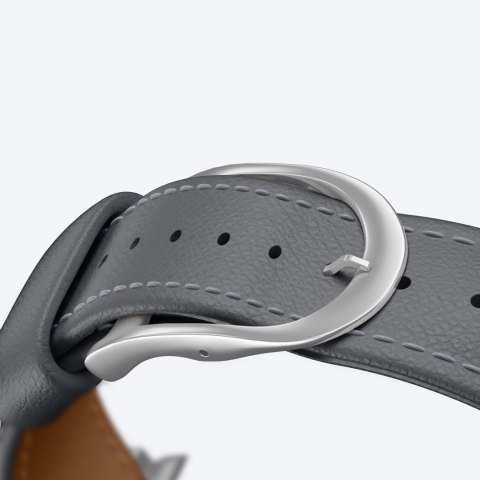 Skórzany pasek AMAZINGTHING Class Band do Apple Watch 45 / 46 / 49 mm - szary
