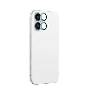 Szkło hartowane AMAZINGTHING AR Aluminium 2 Lens Glass z ramką na soczewki aparatu do iPhone 16 / 16 Plus - zielone
