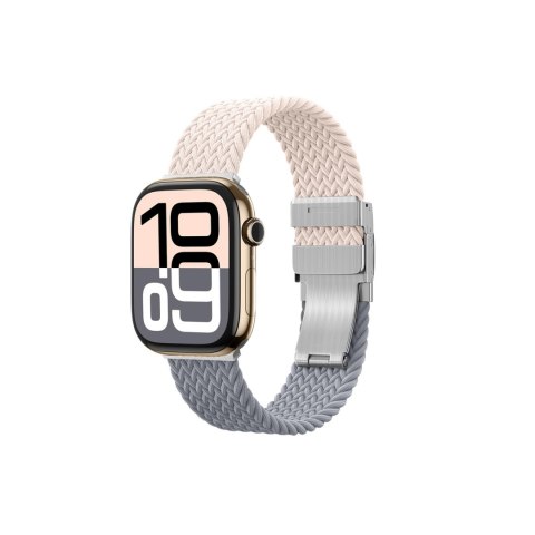Zestaw 2 pasków AMAZINGTHING Blend Band do Apple Watch 45 / 46 / 49 mm - różowo-szary / różowy