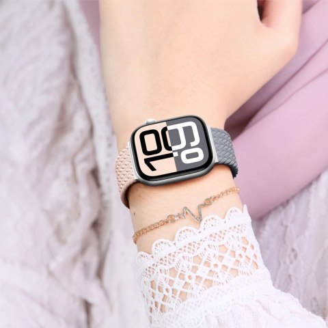 Zestaw 2 pasków AMAZINGTHING Blend Band do Apple Watch 45 / 46 / 49 mm - różowo-szary / różowy