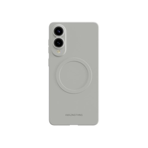 Etui silikonowe AMAZINGTHING Minimal Air Case z pierścieniem magnetycznym do Samsung Galaxy S25 Edge - szare