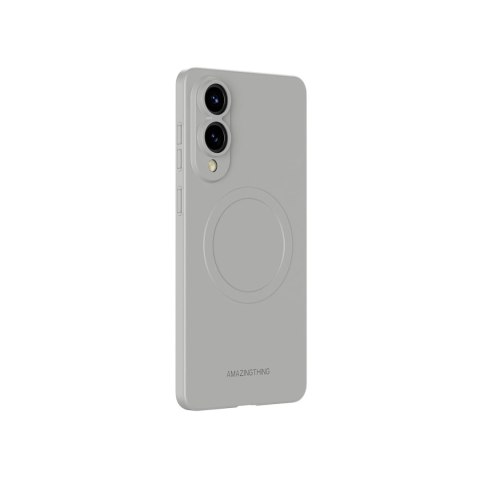 Etui silikonowe AMAZINGTHING Minimal Air Case z pierścieniem magnetycznym do Samsung Galaxy S25 Edge - szare