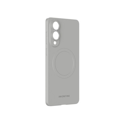 Etui silikonowe AMAZINGTHING Minimal Air Case z pierścieniem magnetycznym do Samsung Galaxy S25 Edge - szare