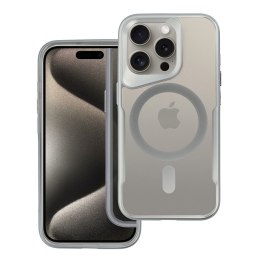Futerał ERGOFIT NEWZONE kompatybilny z MagSafe do IPHONE 15 PRO MAX srebrny