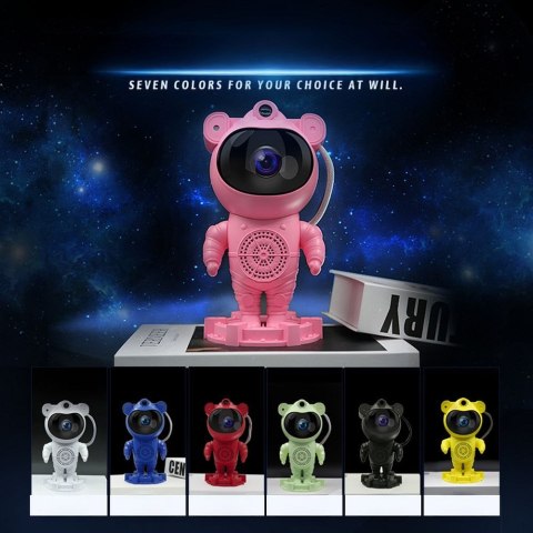 Projektor gwiazd astronauta z głośnikiem bluetooth X2501 biały Projektor gwiazd astronauta z głośnikiem bluetooth X2501 biały
