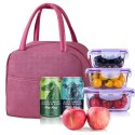 Torba termiczna izolacyjna typu lunch box RC-K-1079 różowa Torba termiczna izolacyjna typu lunch box RC-K-1079 różowa