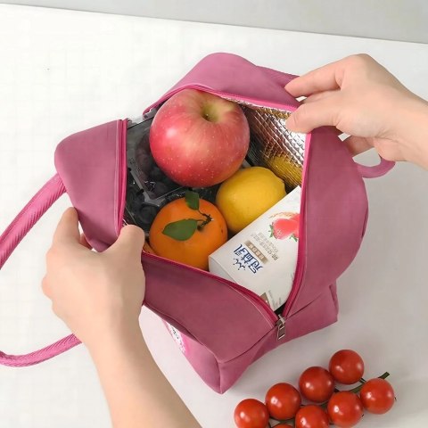 Torba termiczna izolacyjna typu lunch box RC-K-1079 różowa Torba termiczna izolacyjna typu lunch box RC-K-1079 różowa