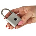Zamek elektroniczny SMART kłódka inteligentna na odcisk palca stalowy karbon Zamek elektroniczny SMART kłódka inteligentna na odcisk palca stalowy karbon