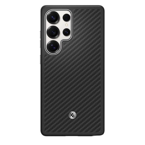 Etui silikonowe Spigen Enzo Aramid GP-FPS938PGABW z wbudowanym ringiem MagFit do Samsung Galaxy S25 Ultra - czarne Etui silikonowe Spigen Enzo Aramid GP-FPS938PGABW z wbudowanym ringiem MagFit do Samsung Galaxy S25 Ultra - czarne