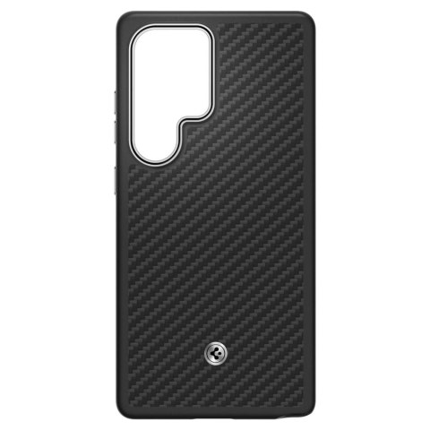 Etui silikonowe Spigen Enzo Aramid GP-FPS938PGABW z wbudowanym ringiem MagFit do Samsung Galaxy S25 Ultra - czarne Etui silikonowe Spigen Enzo Aramid GP-FPS938PGABW z wbudowanym ringiem MagFit do Samsung Galaxy S25 Ultra - czarne