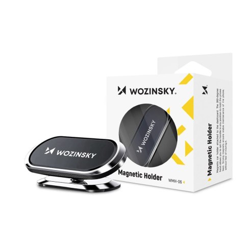 Wozinsky samoprzylepny magnetyczny uchwyt samochodowy 360 na deskę rozdzielczą srebrny (WMH-06) Wozinsky samoprzylepny magnetyczny uchwyt samochodowy 360 na deskę rozdzielczą srebrny (WMH-06)
