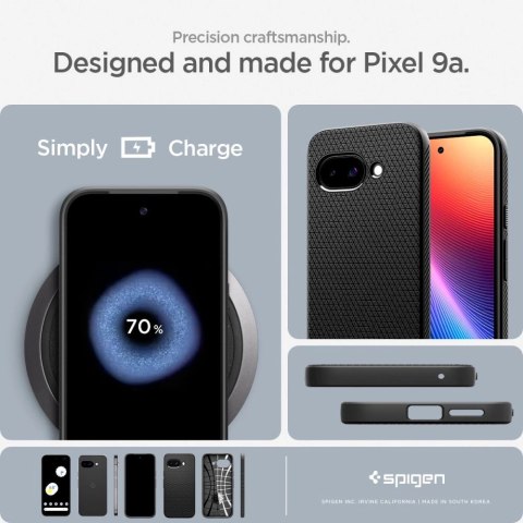 Etui Spigen Liquid Air na Google Pixel 9A - czarny mat