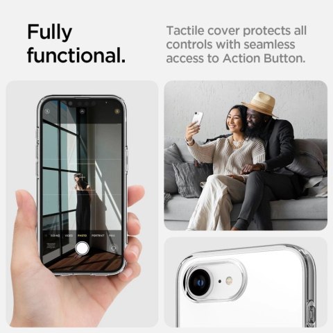Etui Spigen Liquid Crystal Mag MagSafe na iPhone 16e - przezroczyste