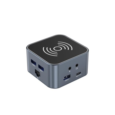 Hub USB-C 12 w 1 Wozinsky WHBC09Y8S wielofunkcyjny,z funkcją ładowania bezprzewodowego, aluminiowy, z kablem 15 cm - szary Hub USB-C 12 w 1 Wozinsky WHBC09Y8S wielofunkcyjny,z funkcją ładowania bezprzewodowego, aluminiowy, z kablem 15 cm - szary