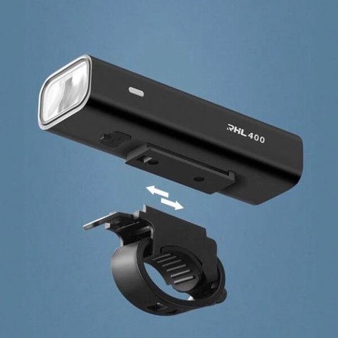 Lampka rowerowa przednia Rockbros 24310006001 400 lm + kabel micro USB - USB-A - czarna Lampka rowerowa przednia Rockbros 24310006001 400 lm + kabel micro USB - USB-A - czarna
