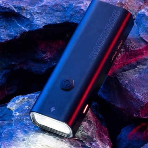 Lampka rowerowa przednia Rockbros 24310006001 400 lm + kabel micro USB - USB-A - czarna Lampka rowerowa przednia Rockbros 24310006001 400 lm + kabel micro USB - USB-A - czarna