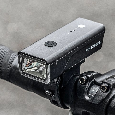 Lampka rowerowa przednia Rockbros 24510003001 260 lm + kabel USB-C - USB-A - czarna Lampka rowerowa przednia Rockbros 24510003001 260 lm + kabel USB-C - USB-A - czarna
