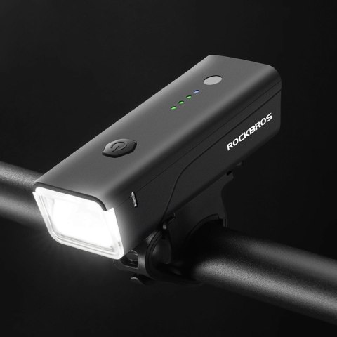 Lampka rowerowa przednia Rockbros 24510003001 260 lm + kabel USB-C - USB-A - czarna Lampka rowerowa przednia Rockbros 24510003001 260 lm + kabel USB-C - USB-A - czarna