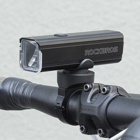 Lampka rowerowa przednia Rockbros 24610002001 1000 lm + kabel USB-C - USB-A - czarna Lampka rowerowa przednia Rockbros 24610002001 1000 lm + kabel USB-C - USB-A - czarna
