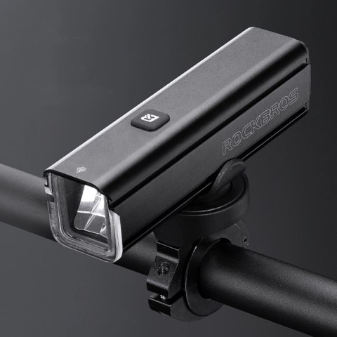 Lampka rowerowa przednia Rockbros 24610002001 1000 lm + kabel USB-C - USB-A - czarna Lampka rowerowa przednia Rockbros 24610002001 1000 lm + kabel USB-C - USB-A - czarna